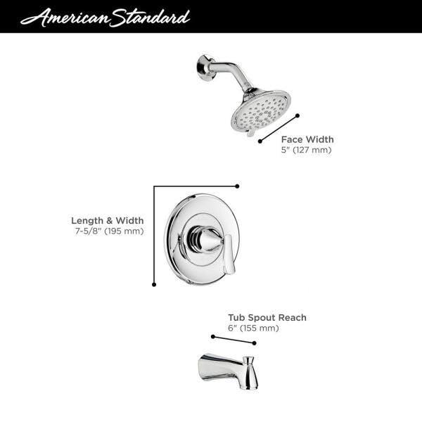 Single-Handle 3-Spray Tub and Shower Faucet Chrome X924