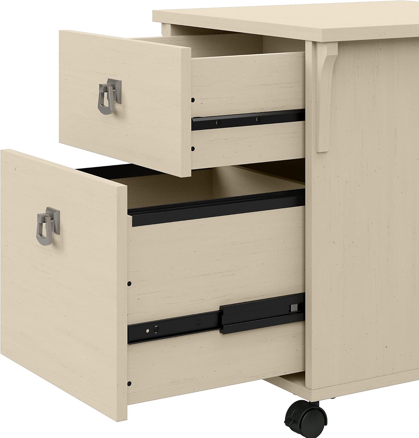Antique White 2 Drawer Mobile File Cabinet X13447