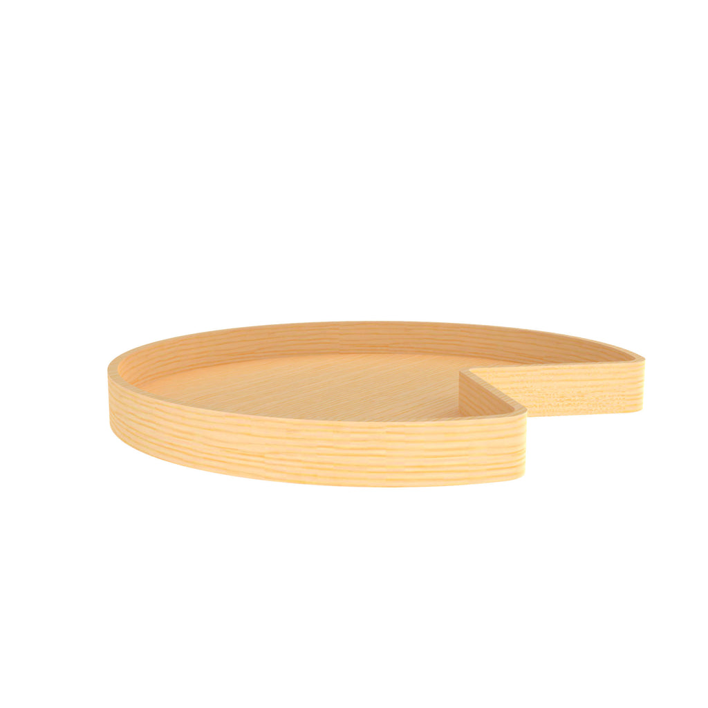 32x22 Natural Wood Kidney Lazy Susan M7018
