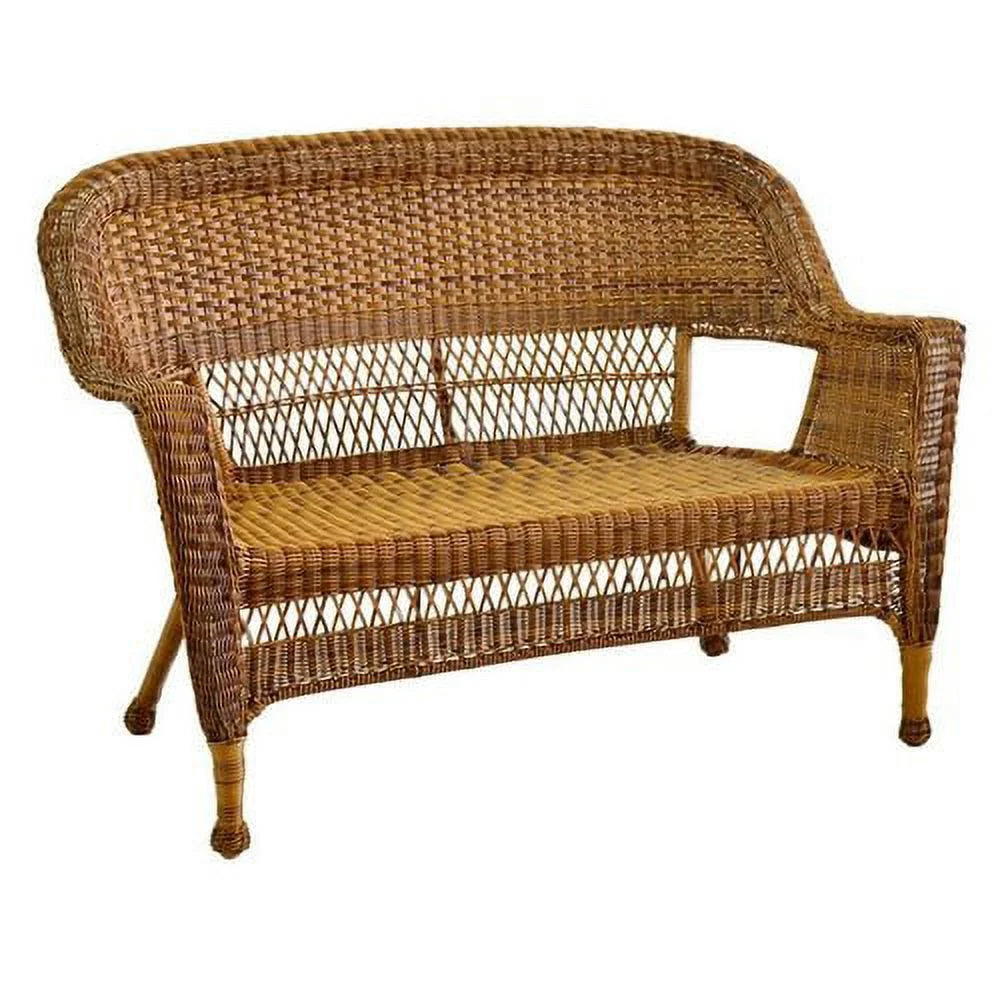 Espresso Wicker Patio Love Seat S99134