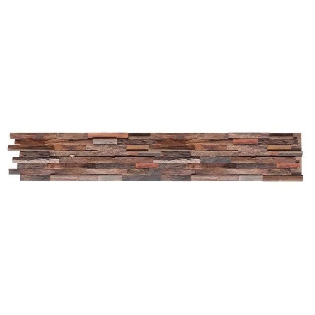 3D Mixed Brown Natural Solid Barn Wood Panels 10.40 sqft per Box G5199
