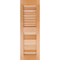 Unfinished Pine Louvered Shutters, Per Pair L832