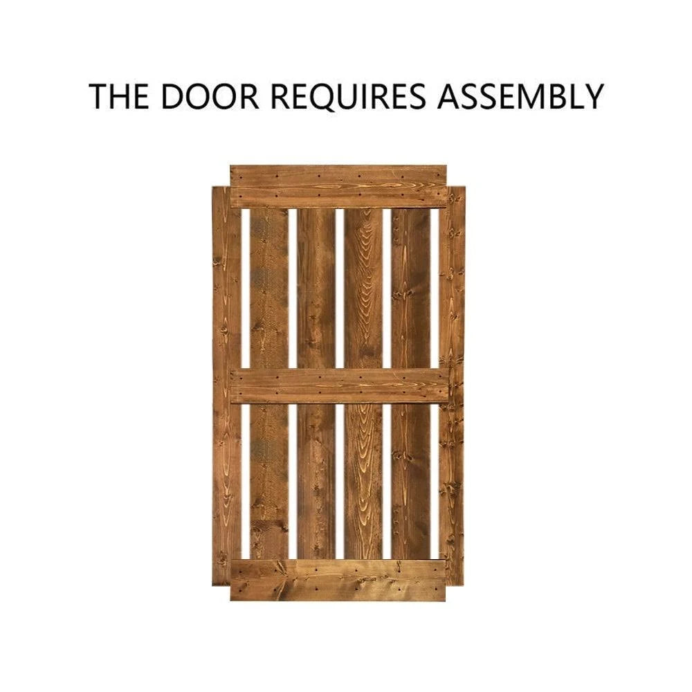 Stained Wooden Sliding Barn Door (Sage Green - 30 x 84) I843