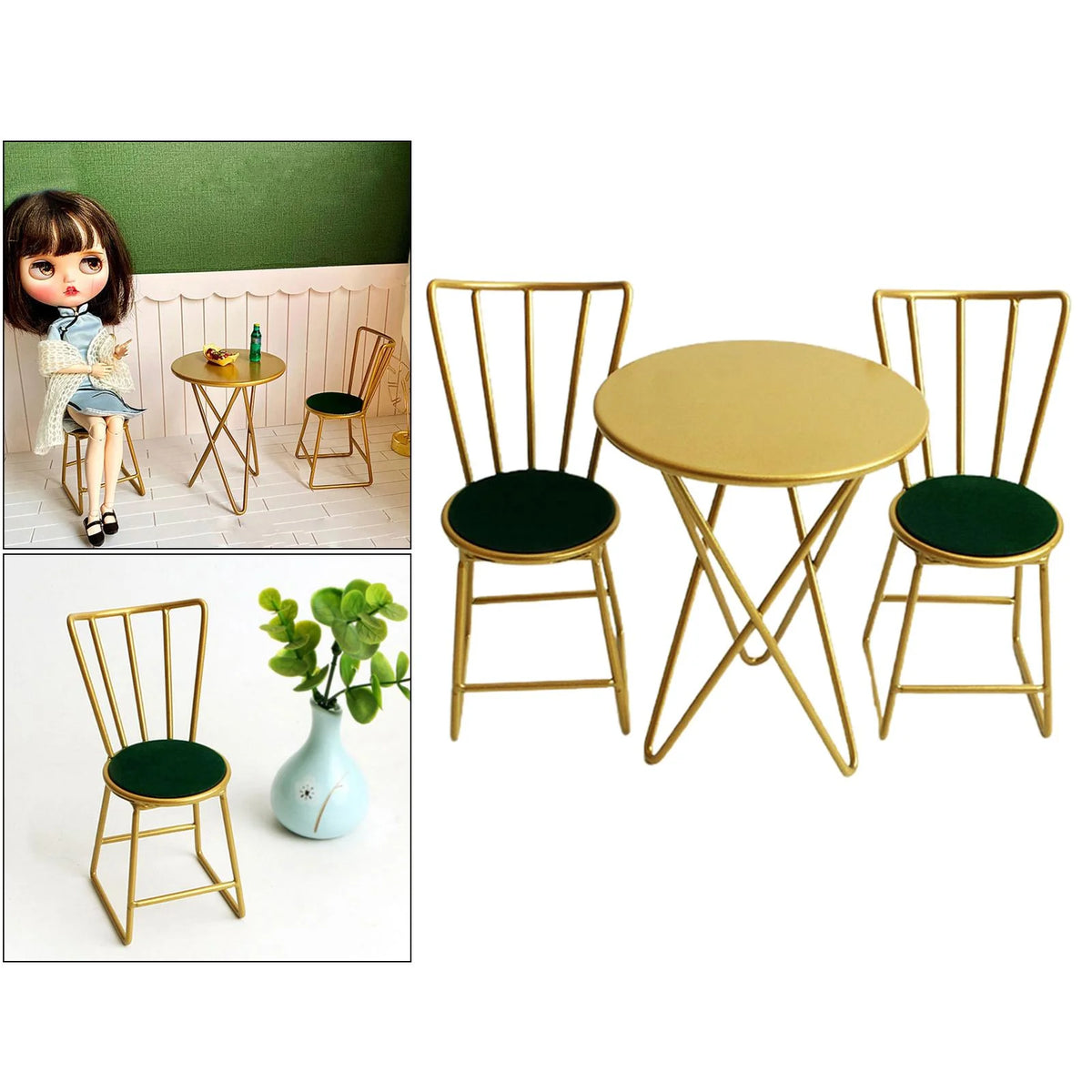 Golden Dollhouse Miniature Chairs Set U4075