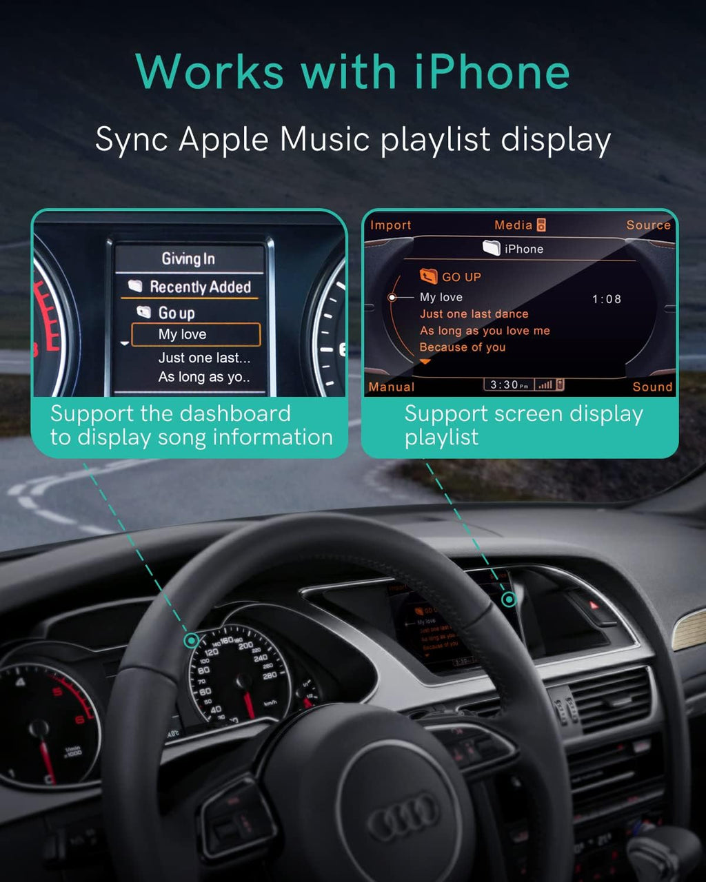 Bluetooth 5.0 aptX-HD Car Adapter Pack of 2 B32413