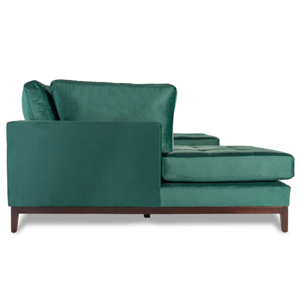 Green Velvet U Shape Sectional Couch P1534