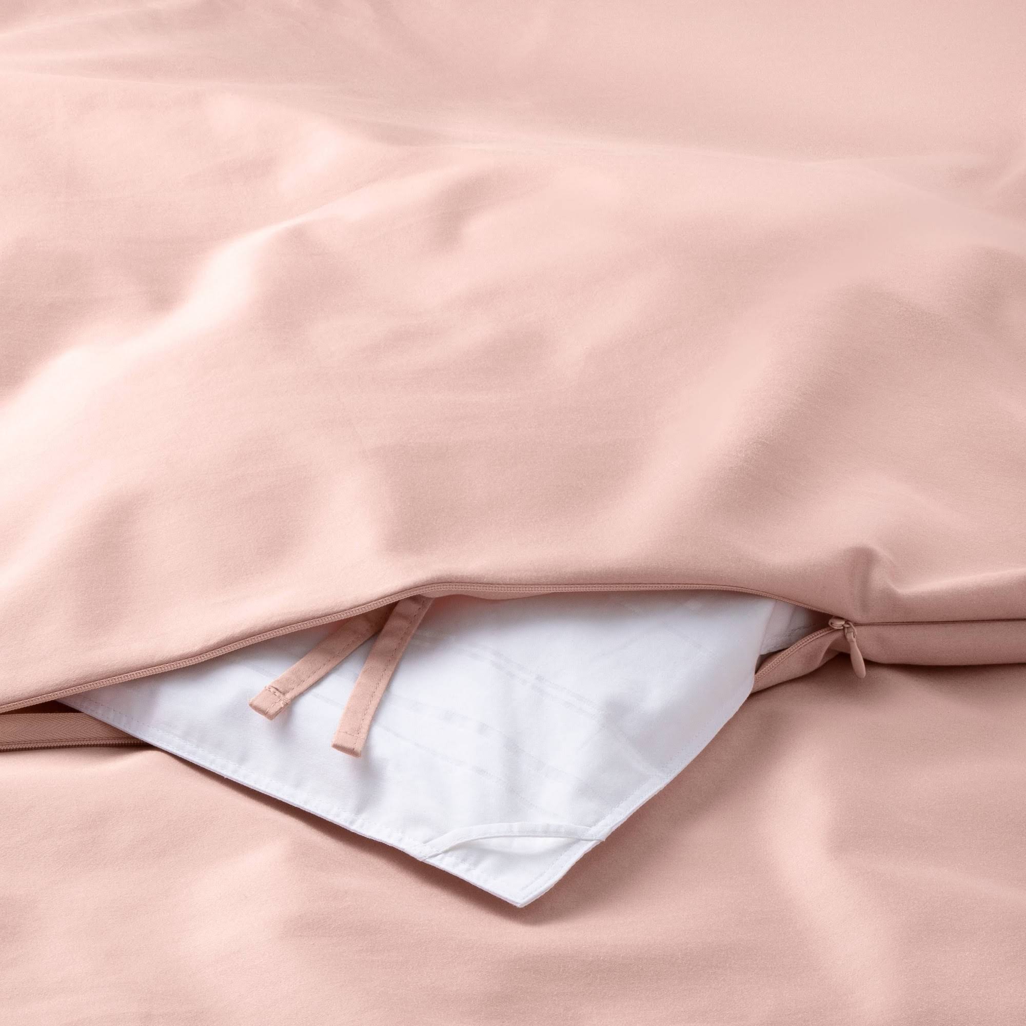 Blush Washed Sateen Duvet & Sham Set J82830