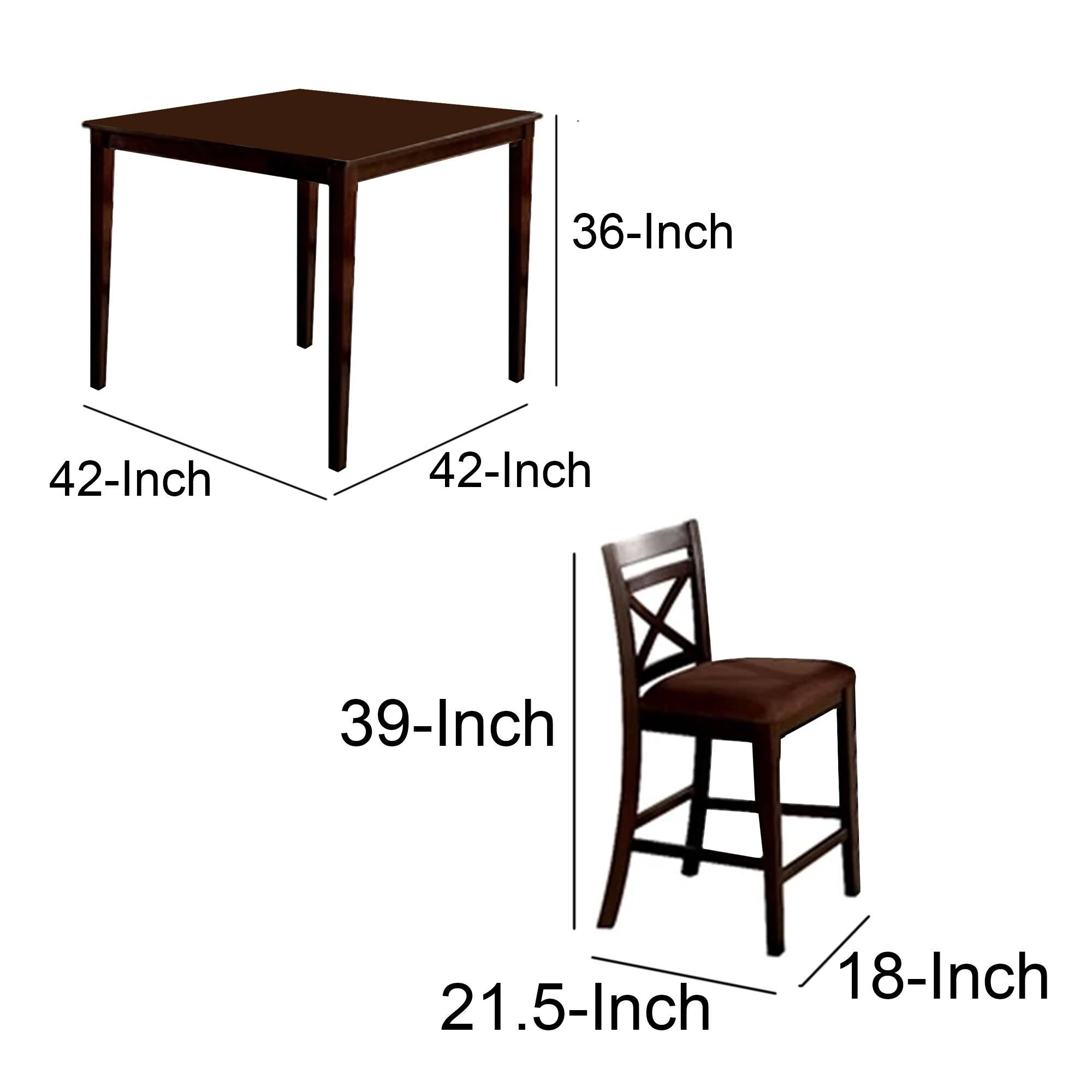 Espresso Counter Table Set Z97664