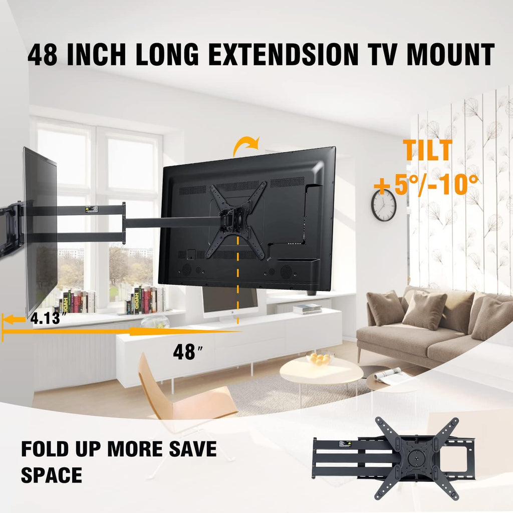 TV Wall Mount Bracket with 48" Extension Articulating Arms I446