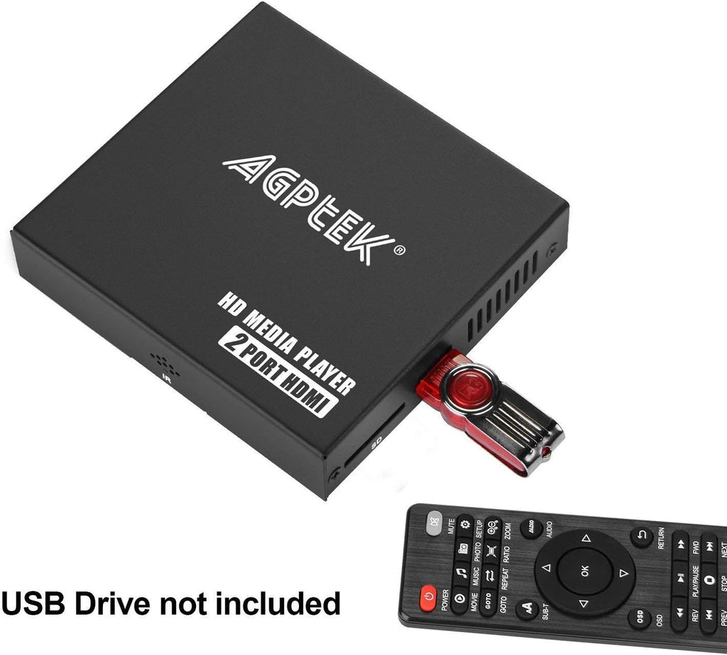 1080P Dual HDMI Media Player with USB/SD/HDD Support, Pack of 2 E657150