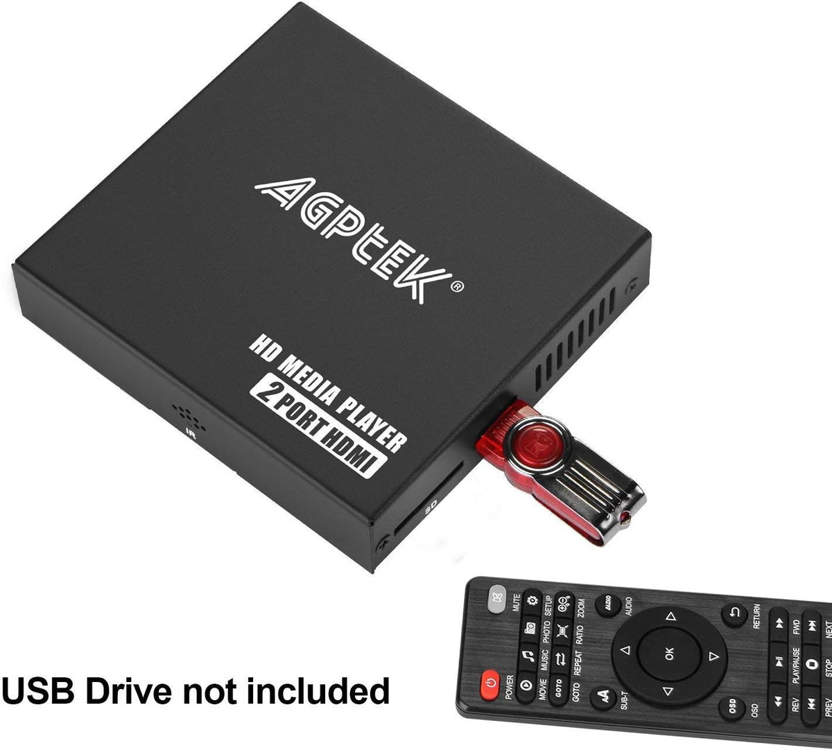 1080P Dual HDMI Media Player with USB/SD/HDD Support, Pack of 2 E657150