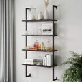White 5-Shelf Bookcase with Metal Frame M232330
