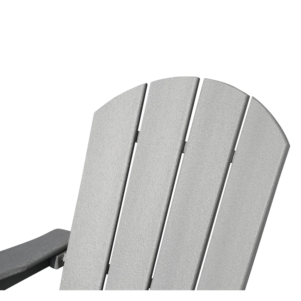 Grey Plastic Outdoor Adirondack Chair Y5890