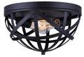 2 Light Flush Mount Black R8890