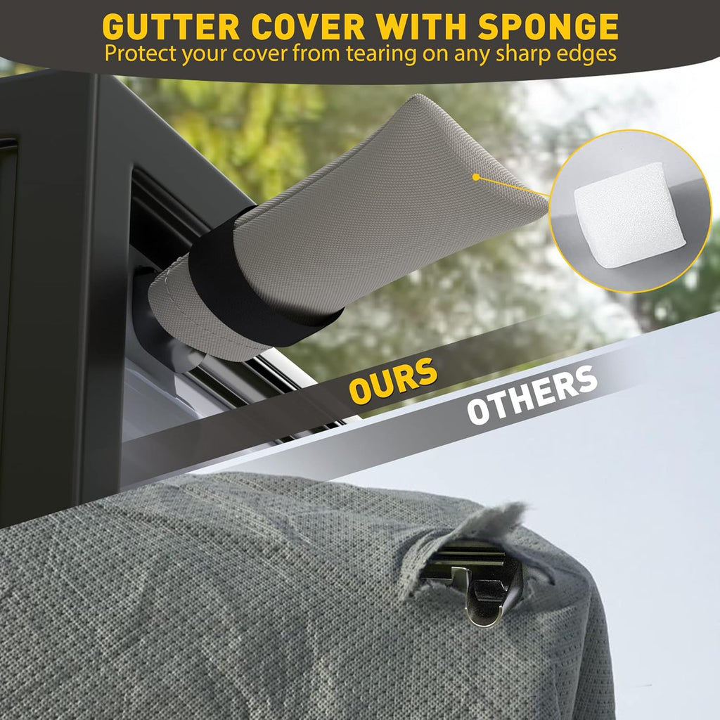 RV Trailer Cover 300D Waterproof Windproof Anti-UV for 24'-27' RV with Jack Cover U478225