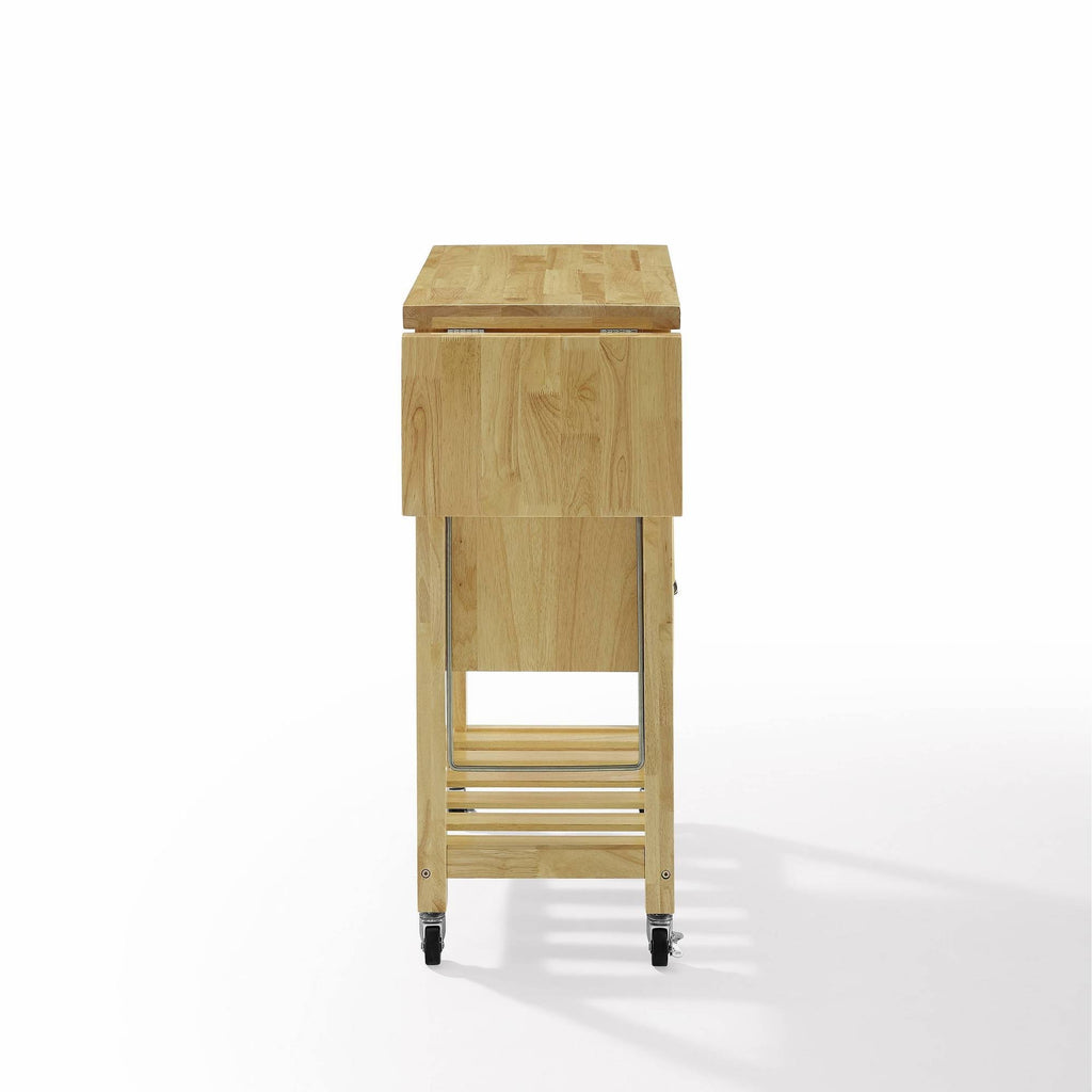 Double Drop Leaf Kitchen Cart Natural N415