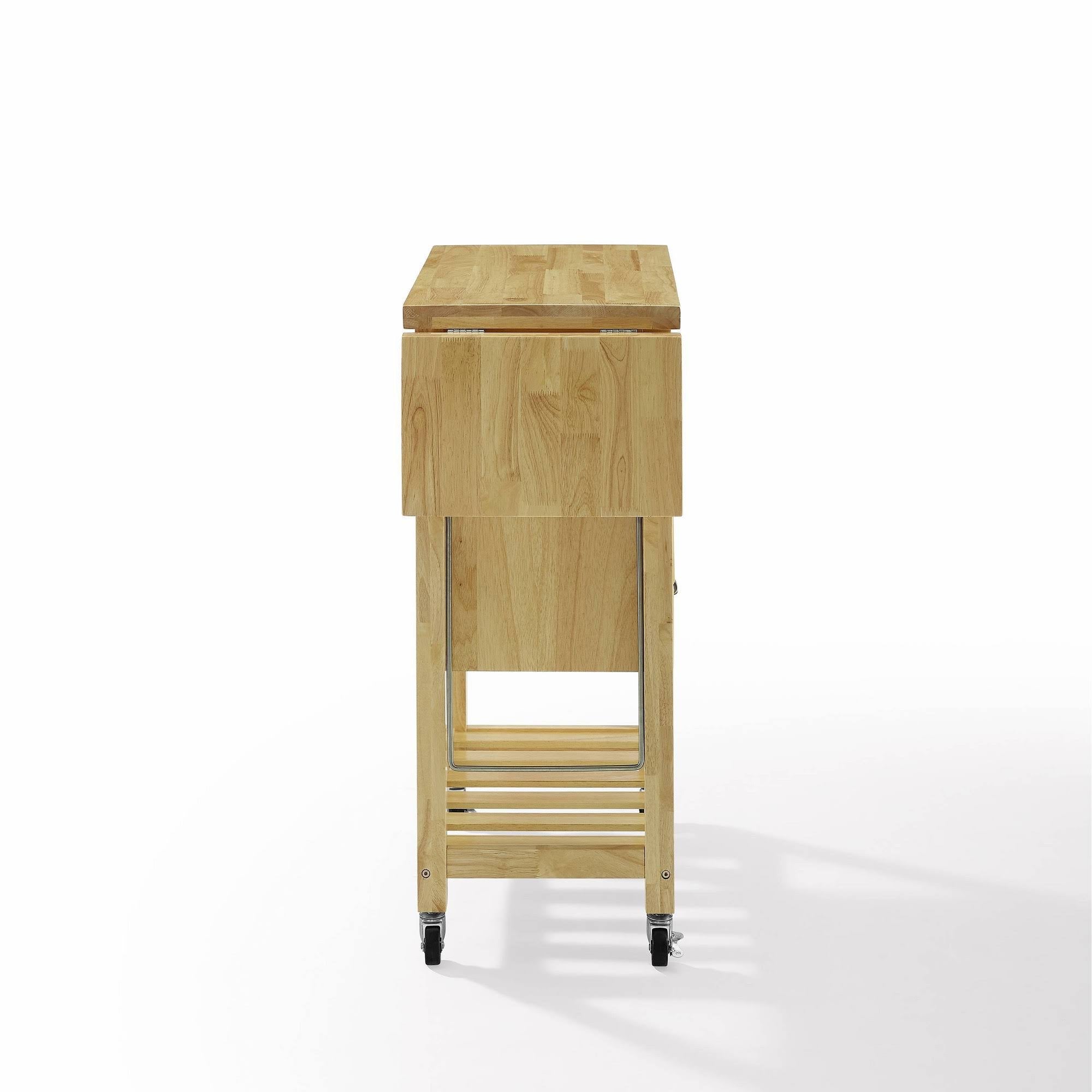 Double Drop Leaf Kitchen Cart Natural N415