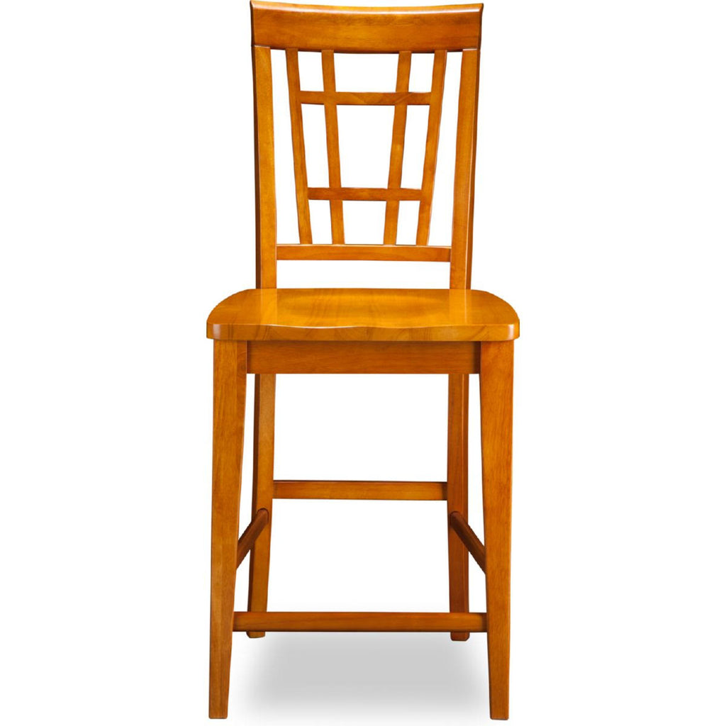 Caramel Latte Pub Chairs Set of 2 with Wood Seat N4594