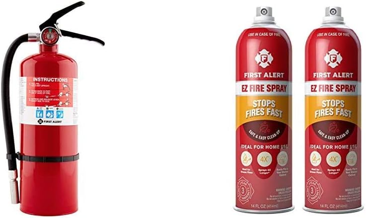 Rechargeable Fire Extinguisher UL rated 2-A:10-B:C Red Pack of 2 F3517