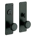 Satin Black Single Cylinder Mortise Handleset Entrance Trim Set K74394