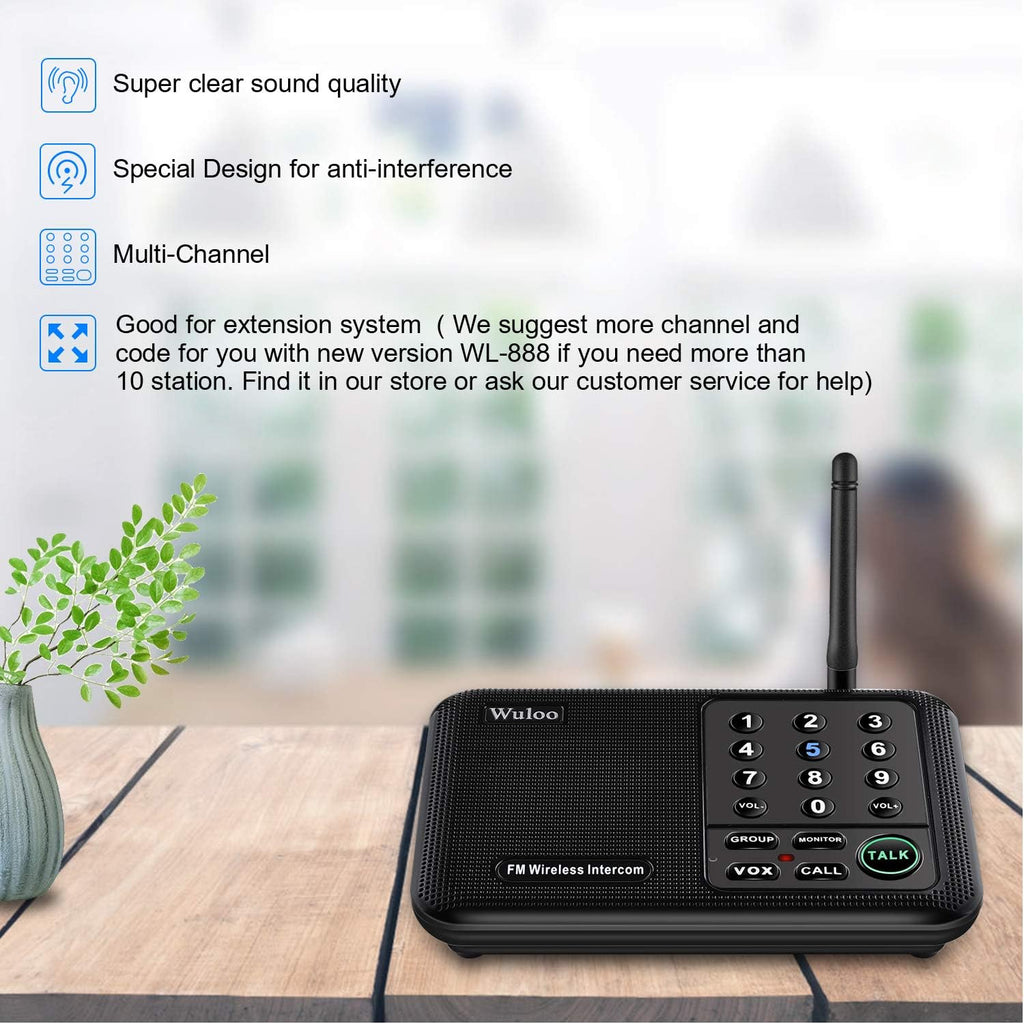 Black 2 Pack Wireless Intercom System B979650