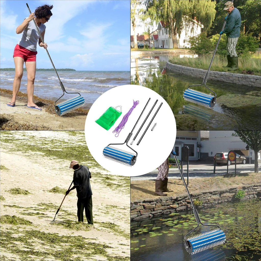 12 ft Lake Weed Rake with Extension Pole and Rope O960040