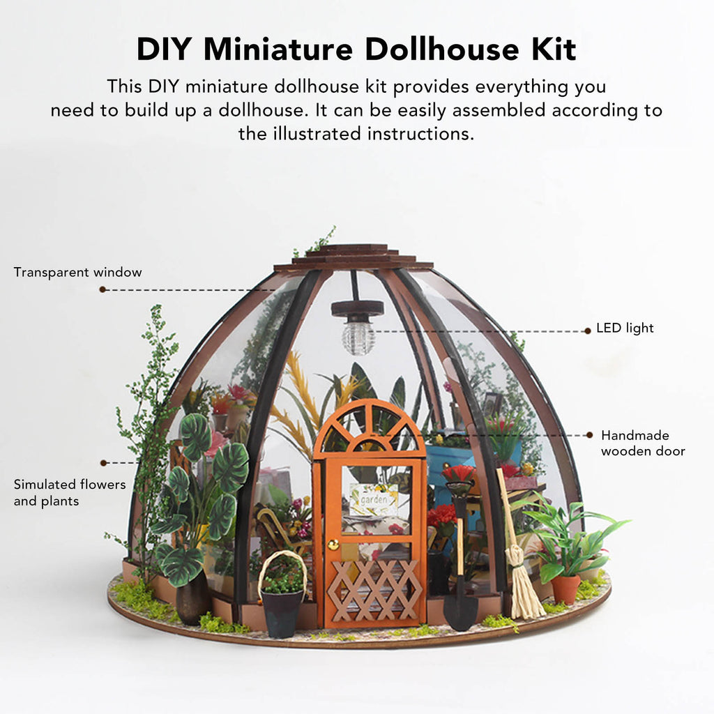 Miniature House Kit 1:24 Wood Dollhouse Kit R39368