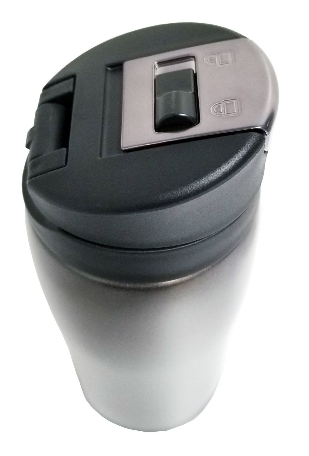 Stainless Steel Bottle With One Push Lid, 12 Oz, Gun Metallic S46091
