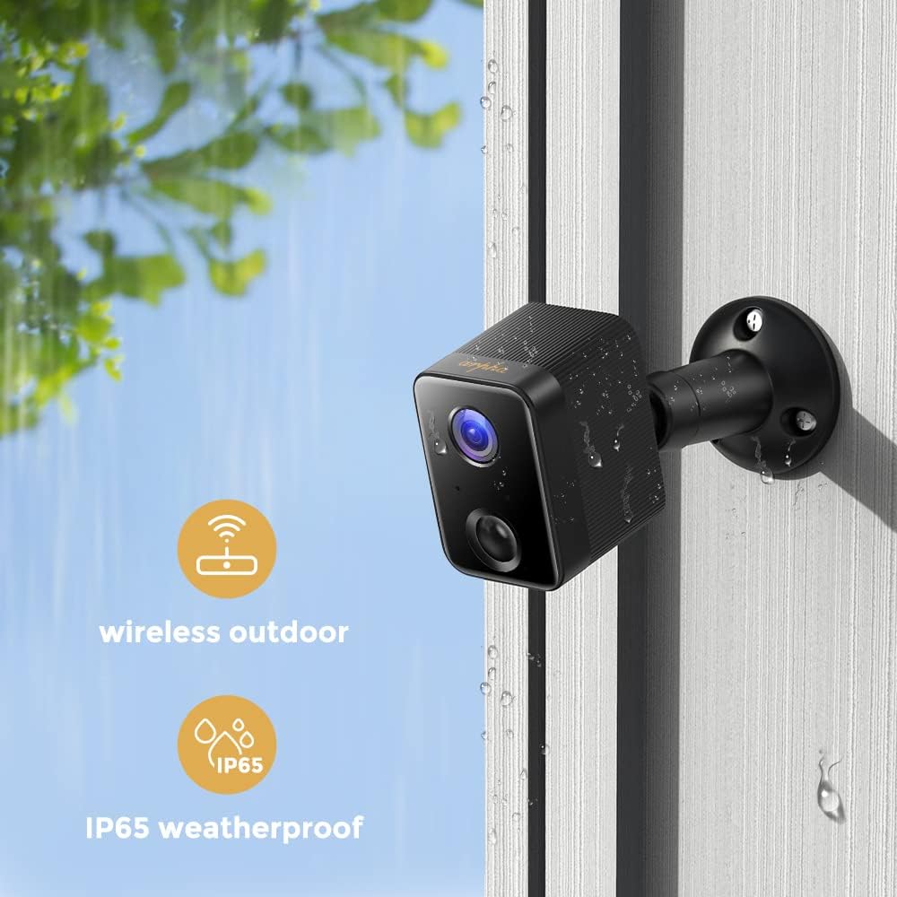 Wireless Security Camera with 1080P HD Night Vision and 2-Way Audio A267207