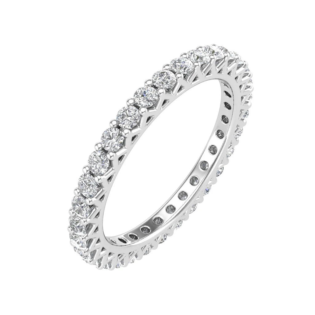 10k White Gold Eternity Band Ring F220