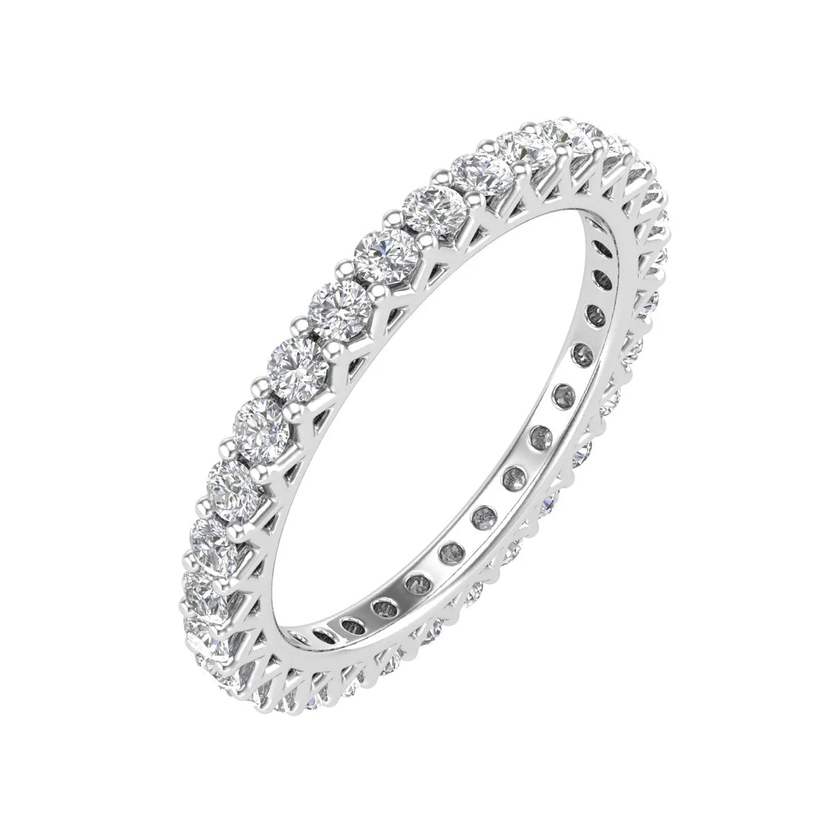 10k White Gold Eternity Band Ring F220