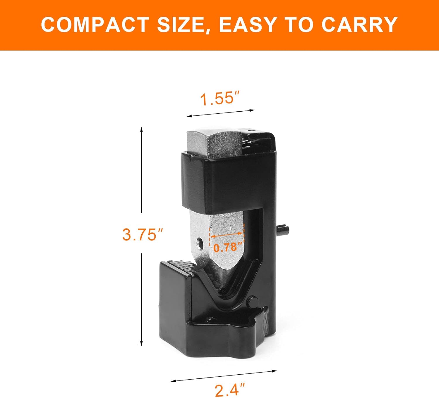 Hammer Crimping Tool for 8 to 4/0 AWG with 4Pcs Terminal Connector and 4Pcs Heat Shrink Tube O263