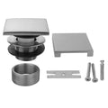 Caramel Bronze Toe Control Drain Strainer with Square Faceplate W7797