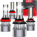 LED Headlight Bulbs Combo 240W 30000LM 6500K Cool White, Pack of 4 Pack of 2 S842