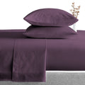 1000 Thread Count Egyptian Cotton Fitted Sheet Plum Solid H7446