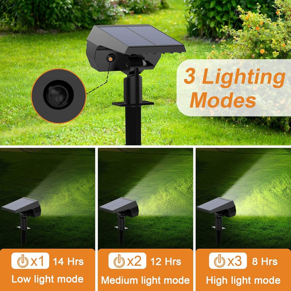 6 Pack 52 LED 3 Modes IP65 Waterproof Solar Spot Lights P578764