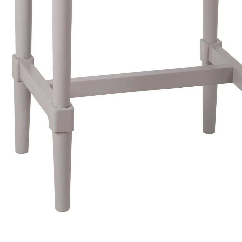 Antique White 1 Drawer Accent Stand with Bar Handle and Turned Legs P7370