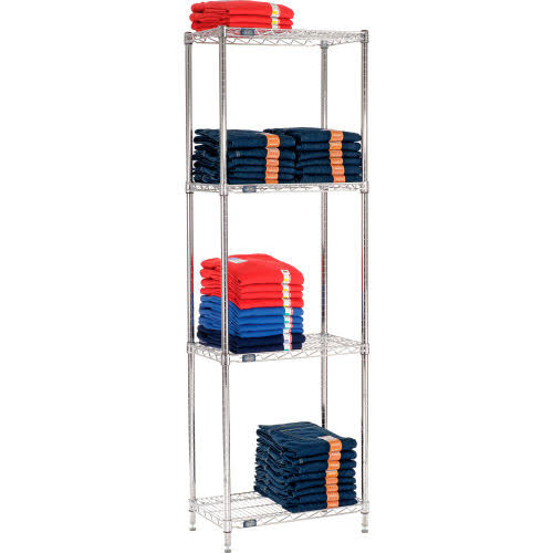 Chrome Wire Shelving Starter 30x22W x 14x22D x 74x22H W653560