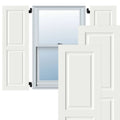 12x22W x 61x22H Exterior Composite Raised Panel Shutters (Per Pair), Unfinished B251
