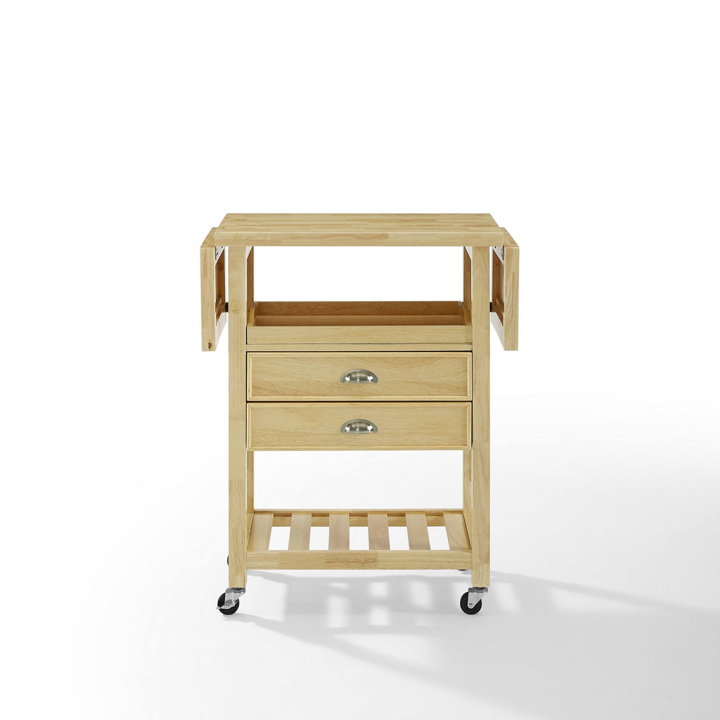 Double Drop Leaf Kitchen Cart Natural N415