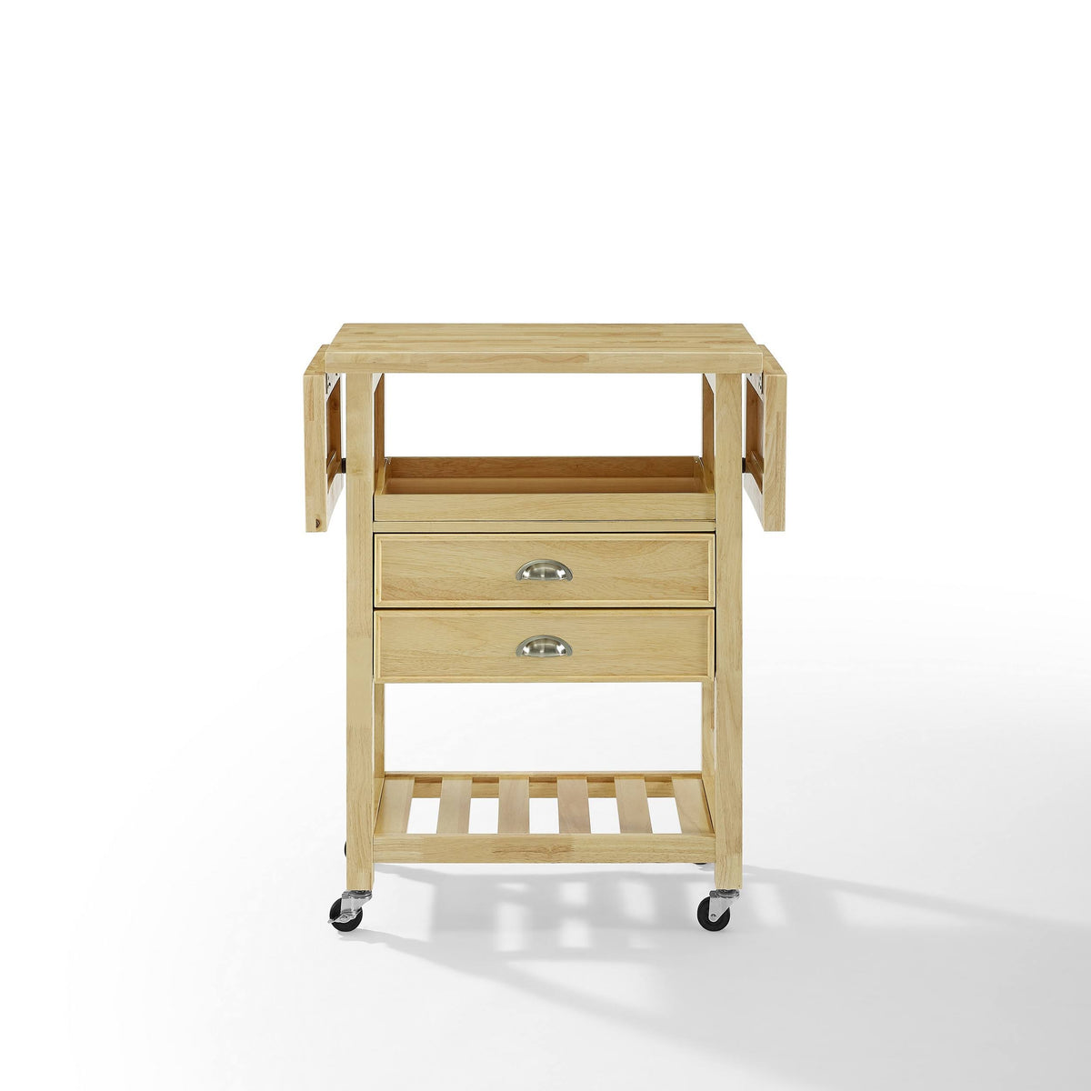 Double Drop Leaf Kitchen Cart Natural N415