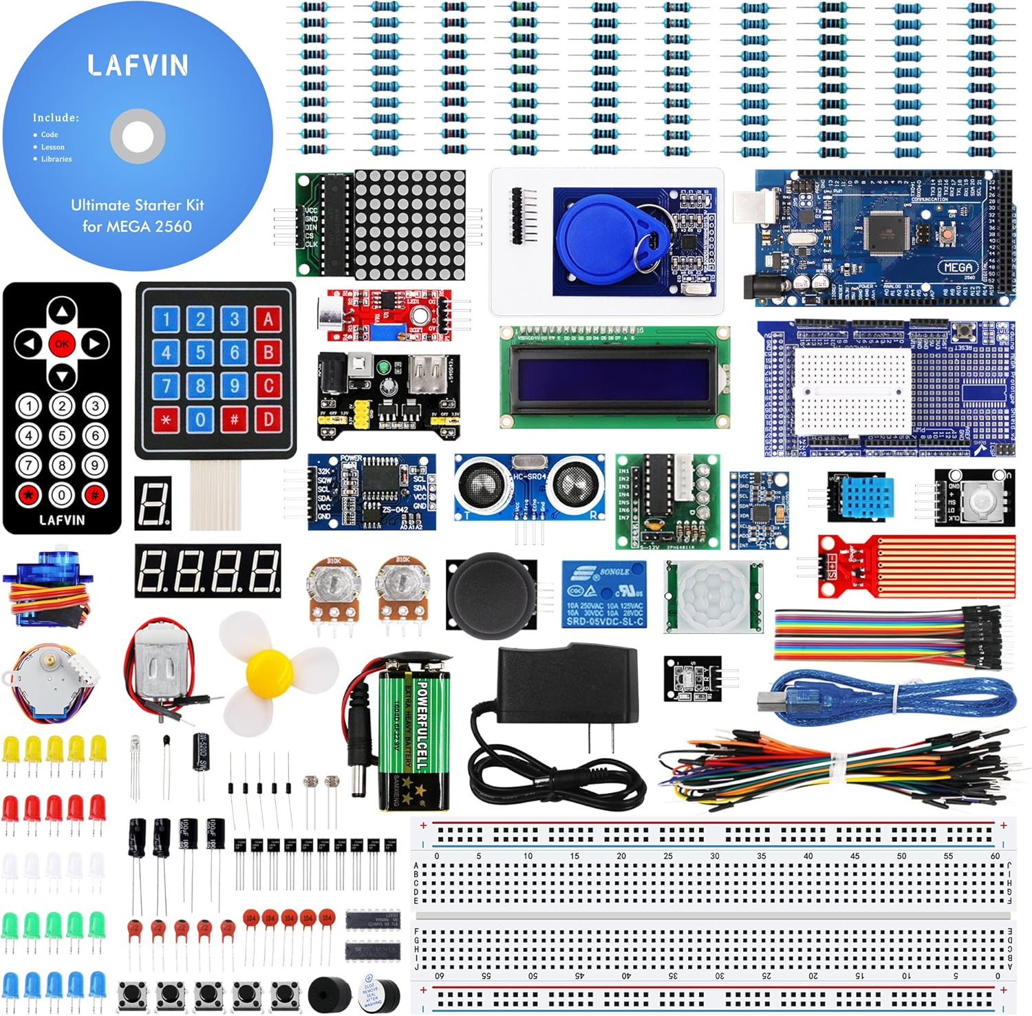 Mega 2560 Project Starter Kit with Tutorial Compatible with Arduino IDE Pack of 2 Z312