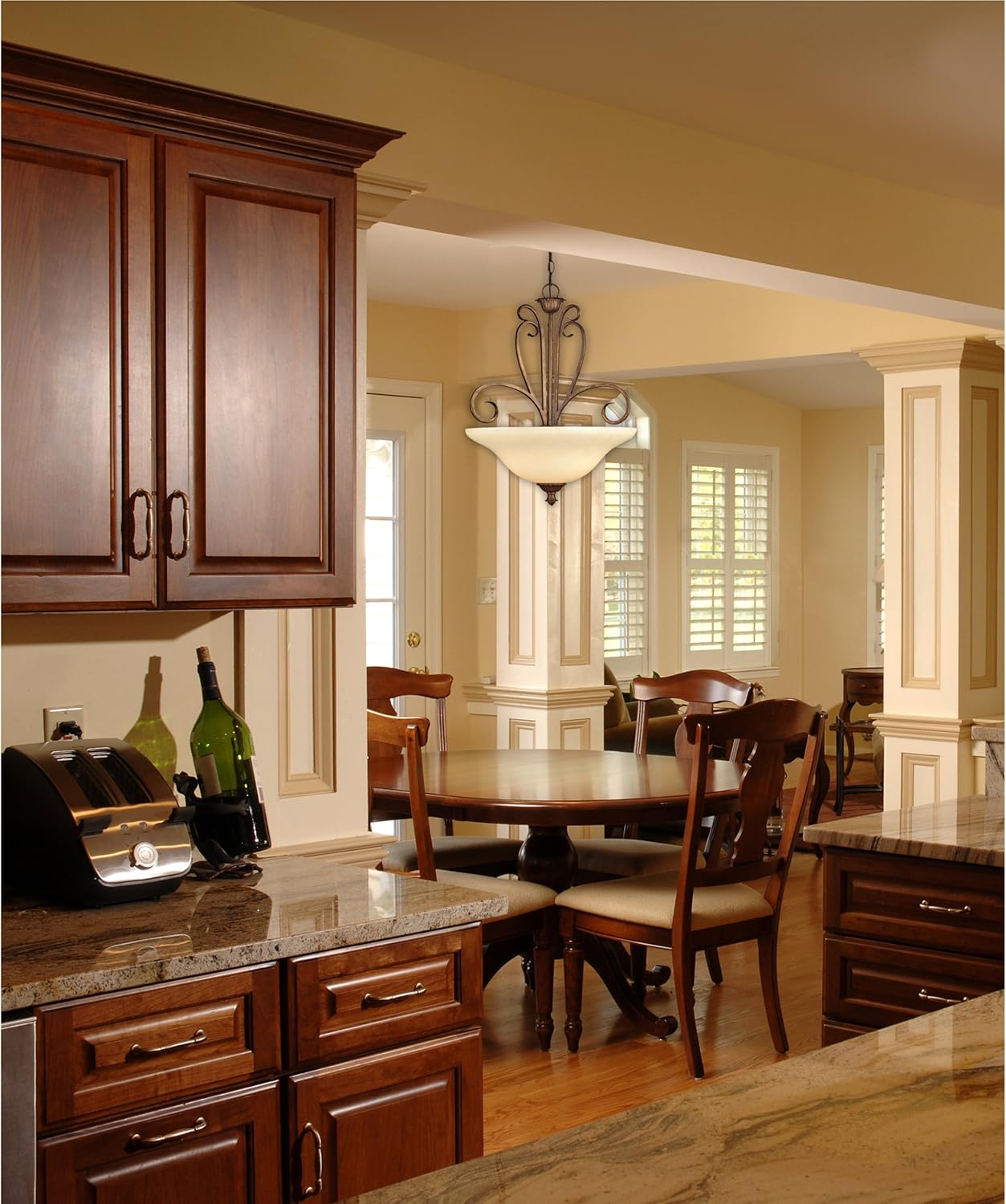 Ebony Gold Finish Three-Light Interior Pendant I425