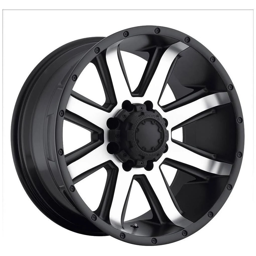 17 x 8 in. Satin Black Crusher Wheel F4914