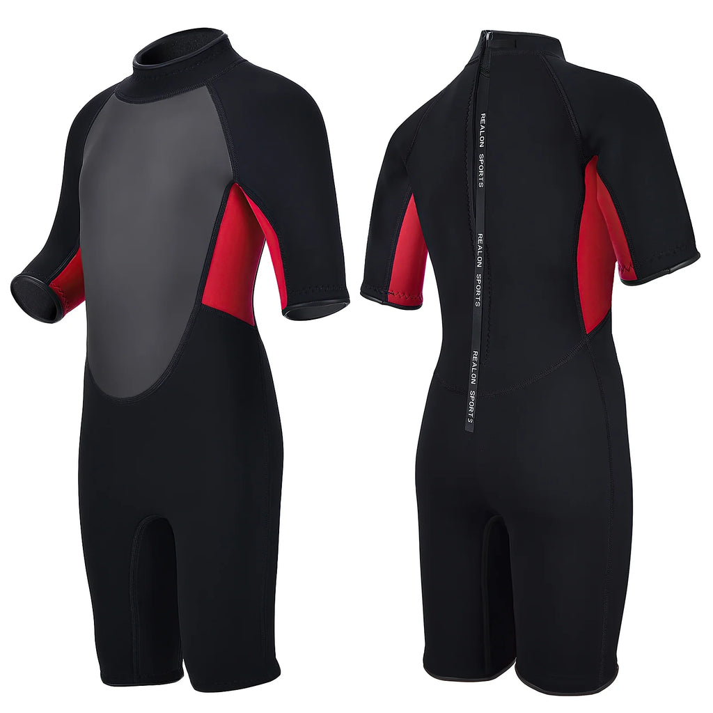 Kids 3mm Neoprene Shorty Wet Suit Back Zip R1684