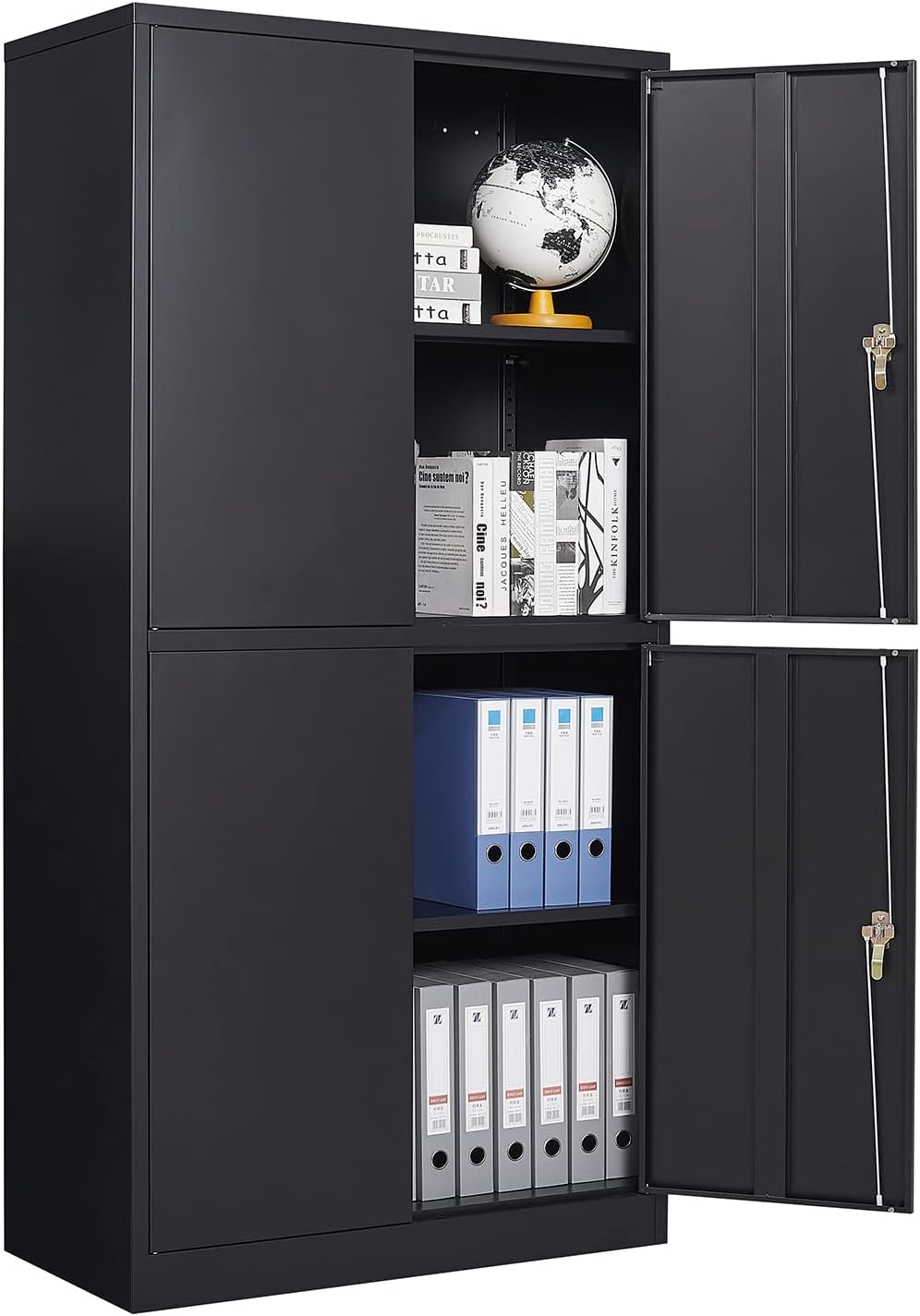 Black Steel 4 Door Storage Locker Cabinet D51921