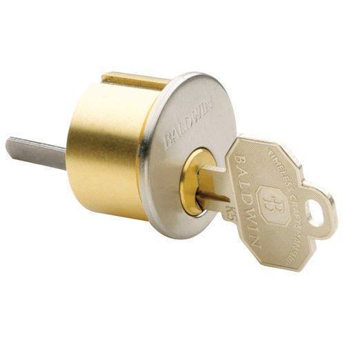 Satin Brass and Black Mortise Cylinder V222086