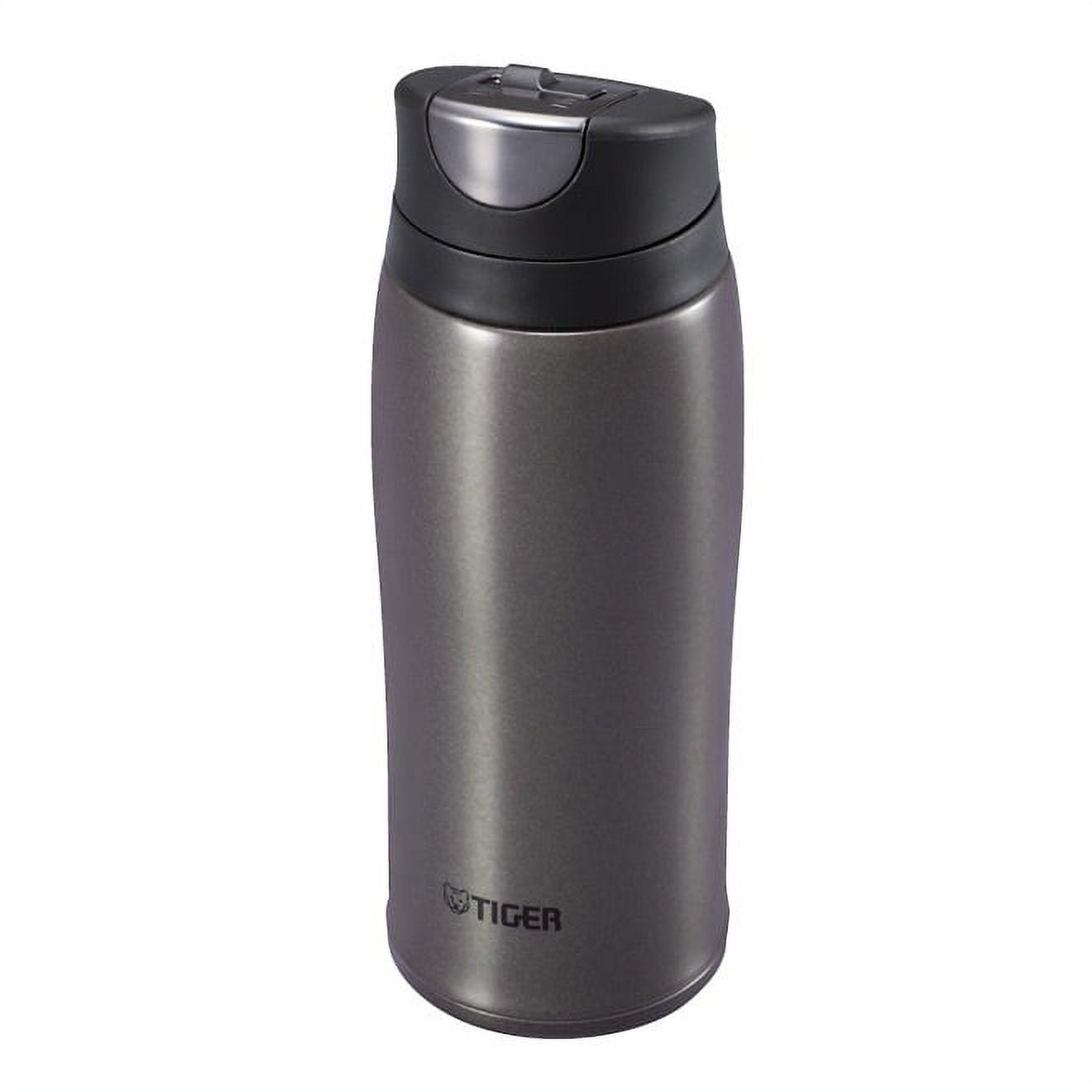 Stainless Steel Bottle With One Push Lid, 12 Oz, Gun Metallic S46091