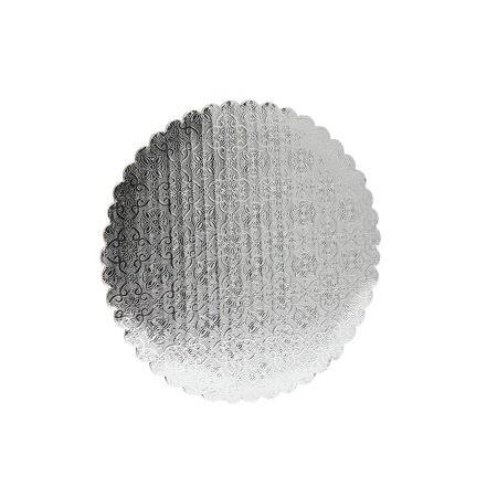 Silver Scalloped Cake Circle 8 inch, Quantity: 100 K8154