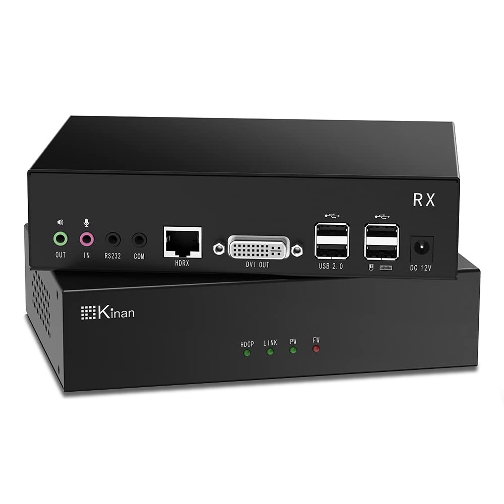 KVM Extender over Single CAT5E/CAT6 Ethernet Cable, 1080P, 1920×1200@60Hz K998060
